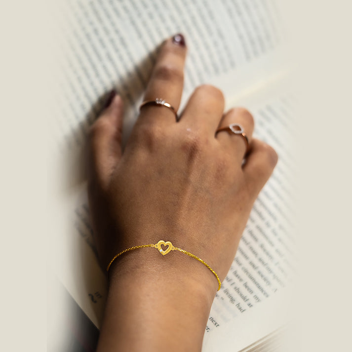 Bold Heart Diamond Bracelet