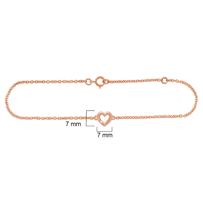 Bold Heart Diamond Bracelet