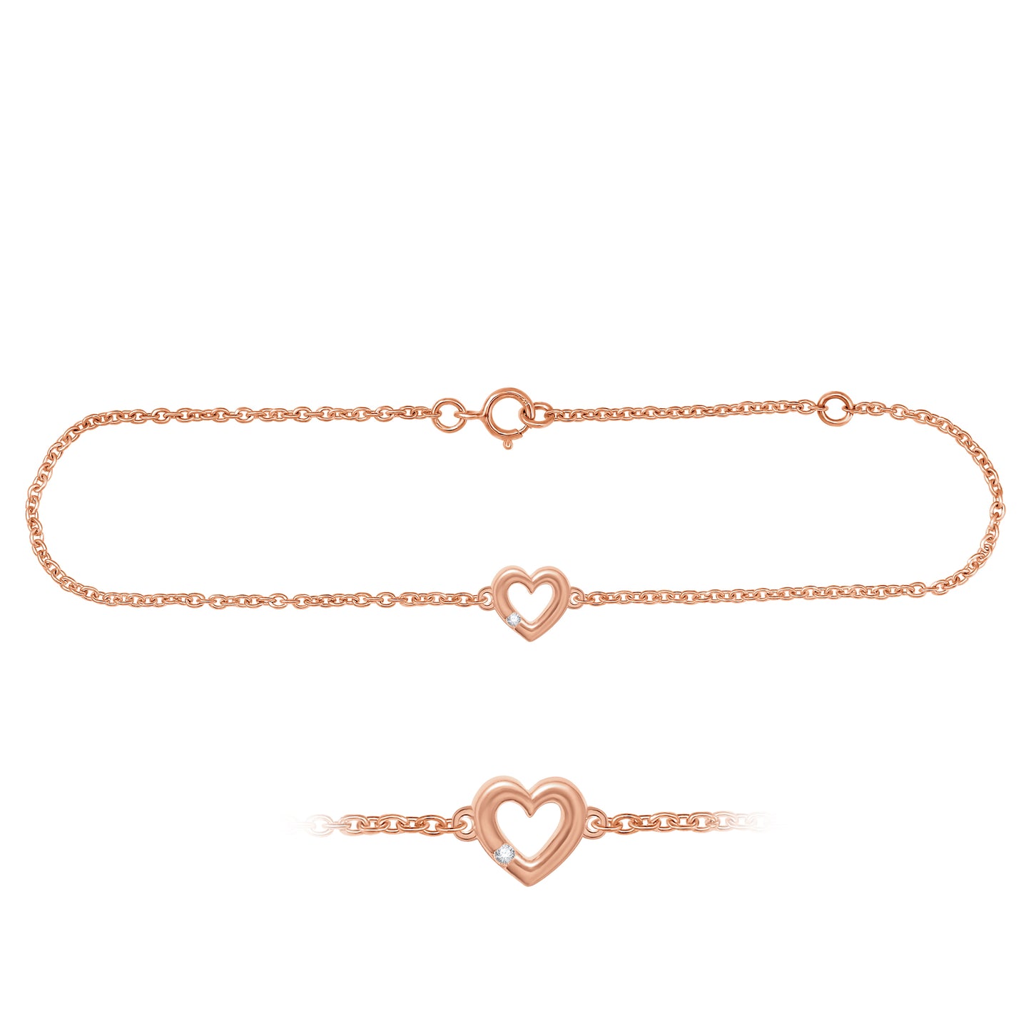 Bold Heart Diamond Bracelet