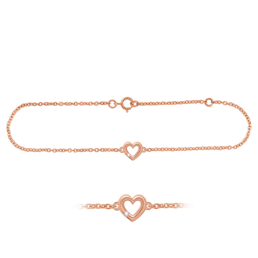 Bold Heart Diamond Bracelet