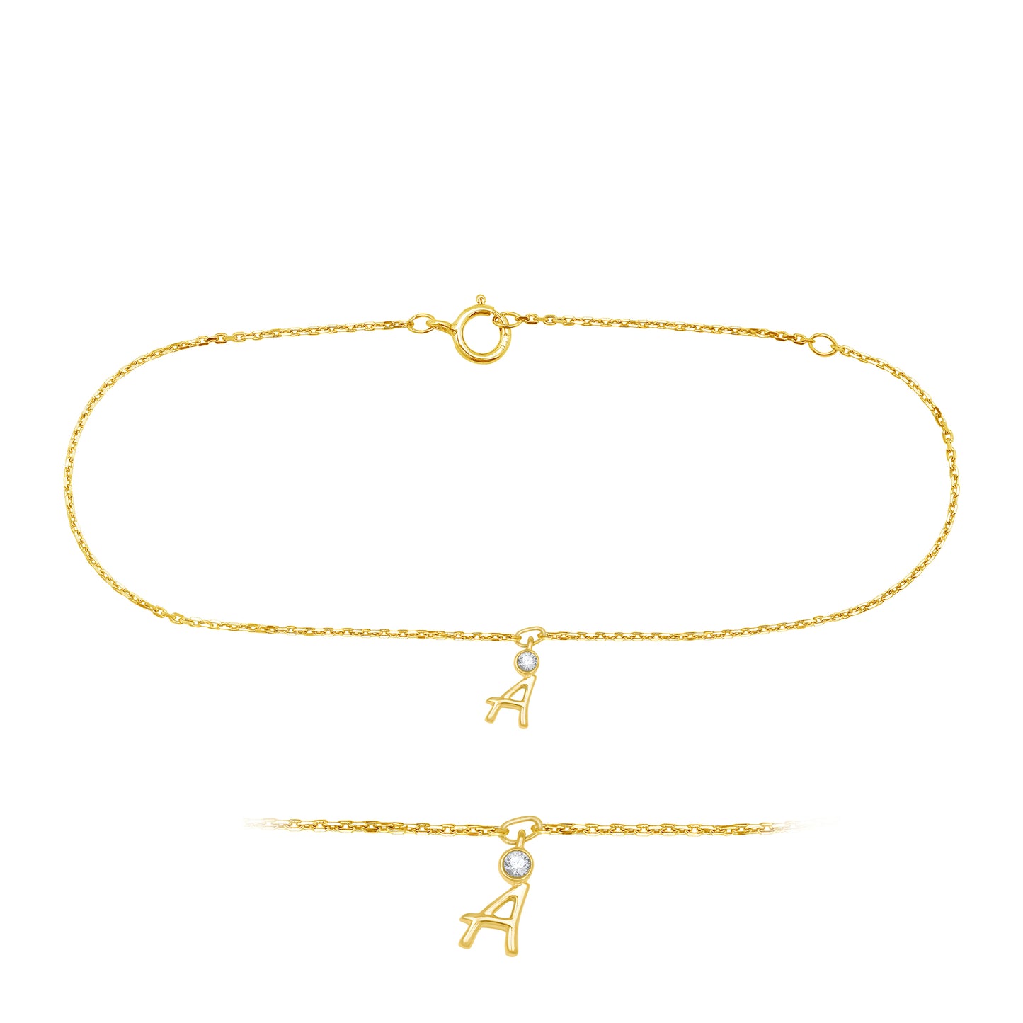 Customizable Alphabet Gemstones Bracelet