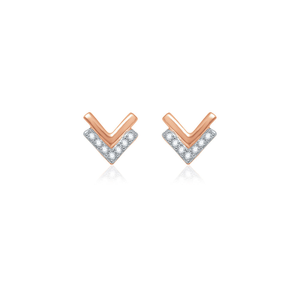 Dual Charm Chevron Earrings