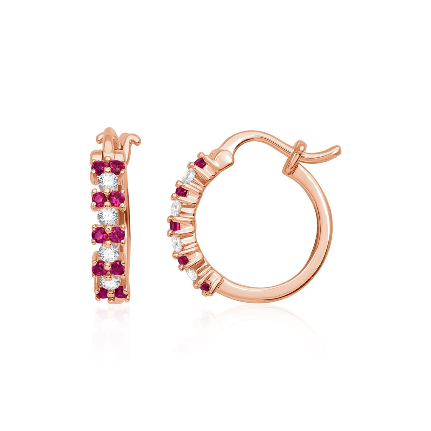 Ruby Love Hoop Earrings