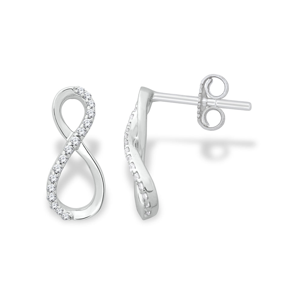 Infinity & Beyond Diamond Stud Earrings
