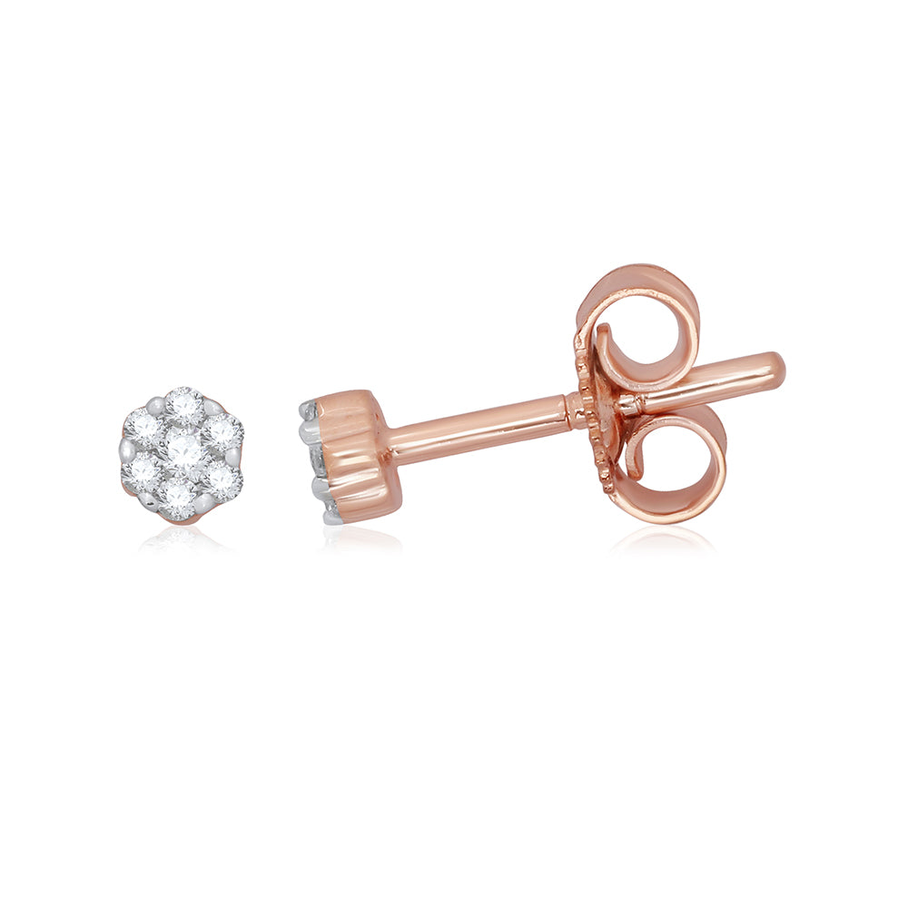 Layered Luxe Collection - 7 Stone Diamond Stud Earrings