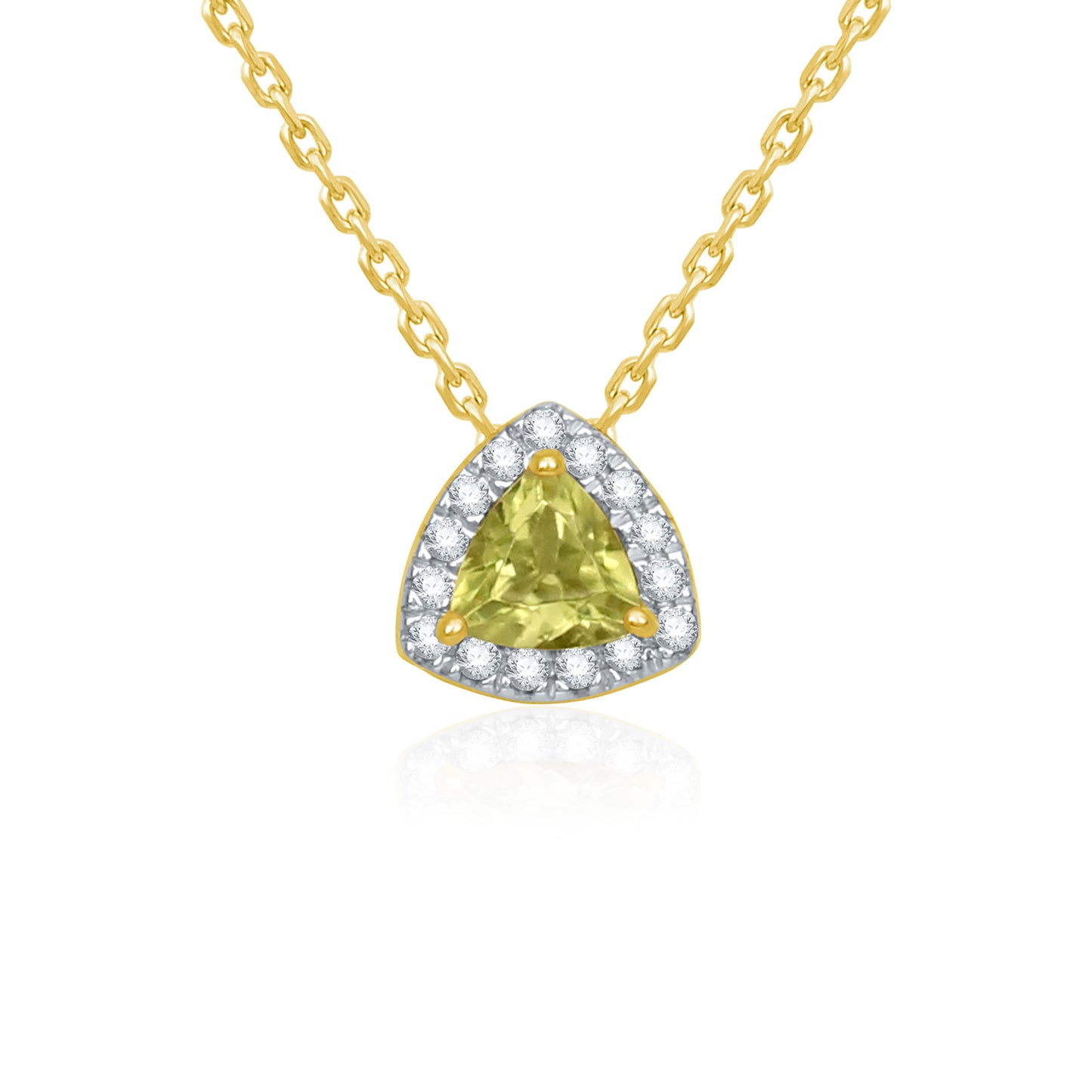 Tiny Droplet Peridot Necklace