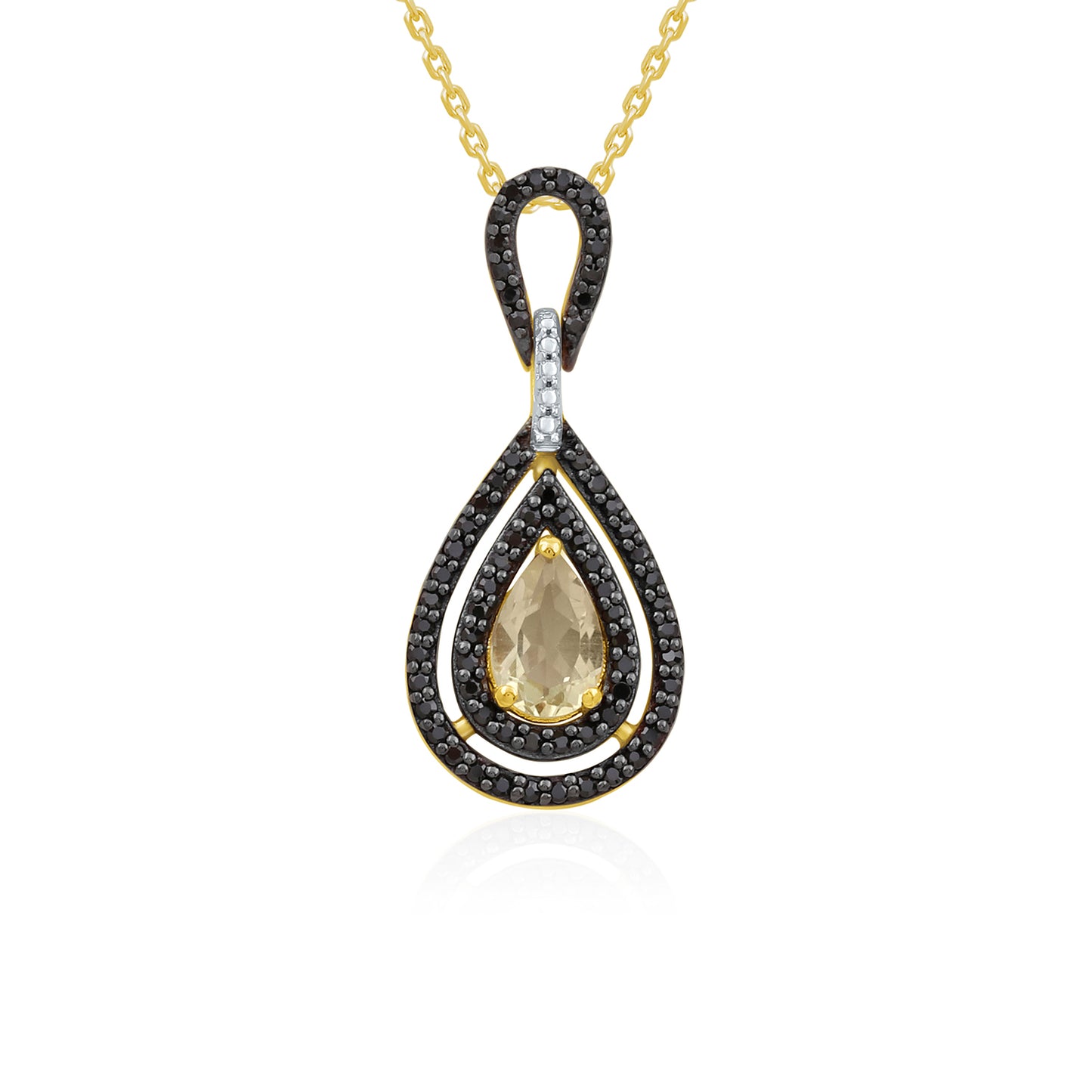 Teardrop Mirage Black Diamond Pendant