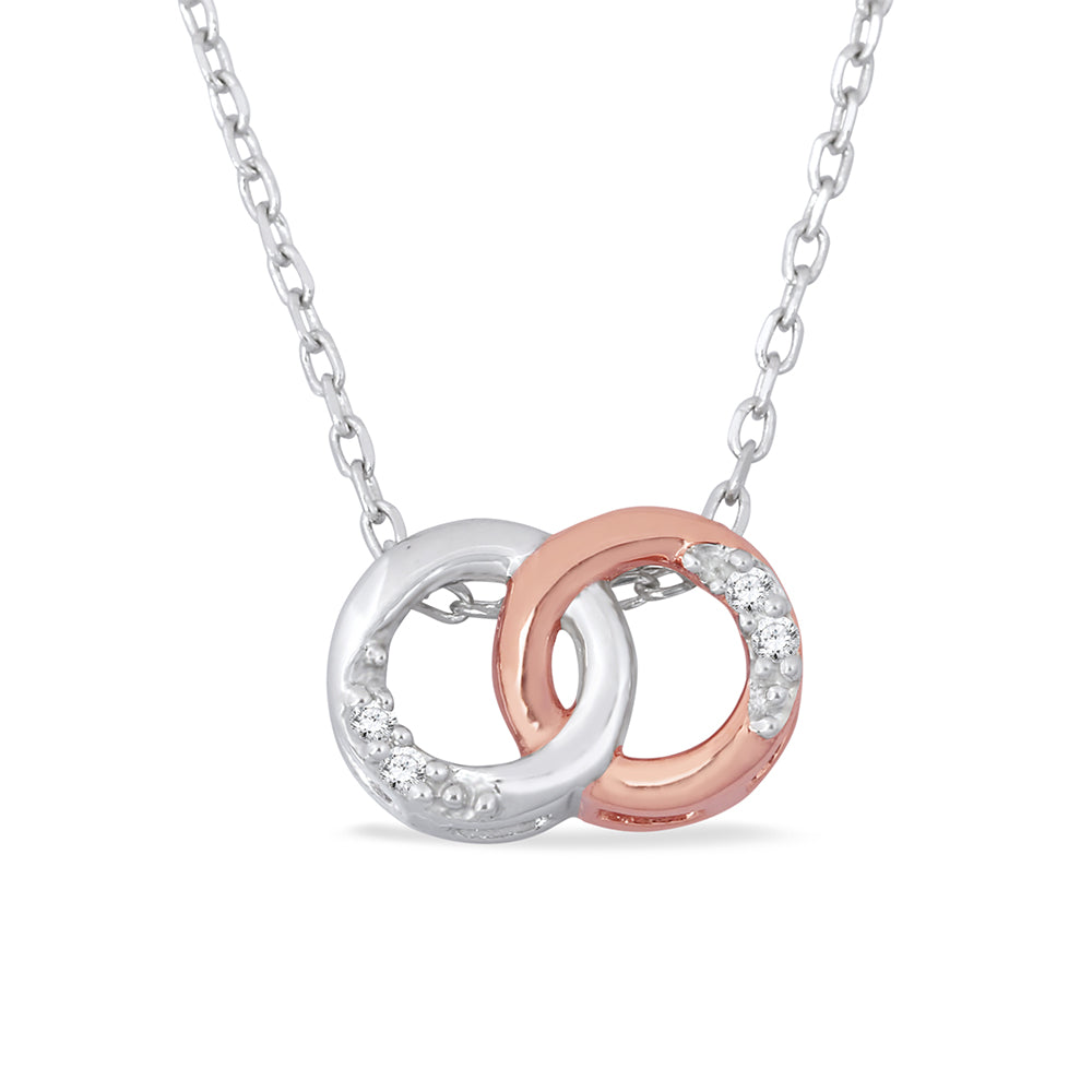 Intertwined Circles Diamond Necklace