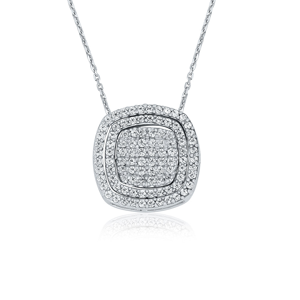 Square Of Illusion Diamond Pendant
