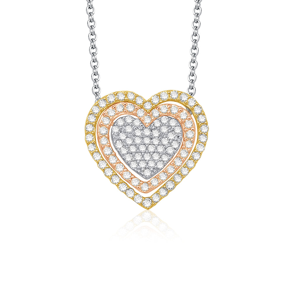 Hearts of Illusion Diamond Pendant