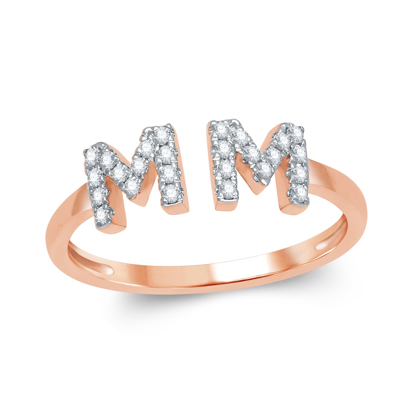 Customizable Alphabet Diamond Ring