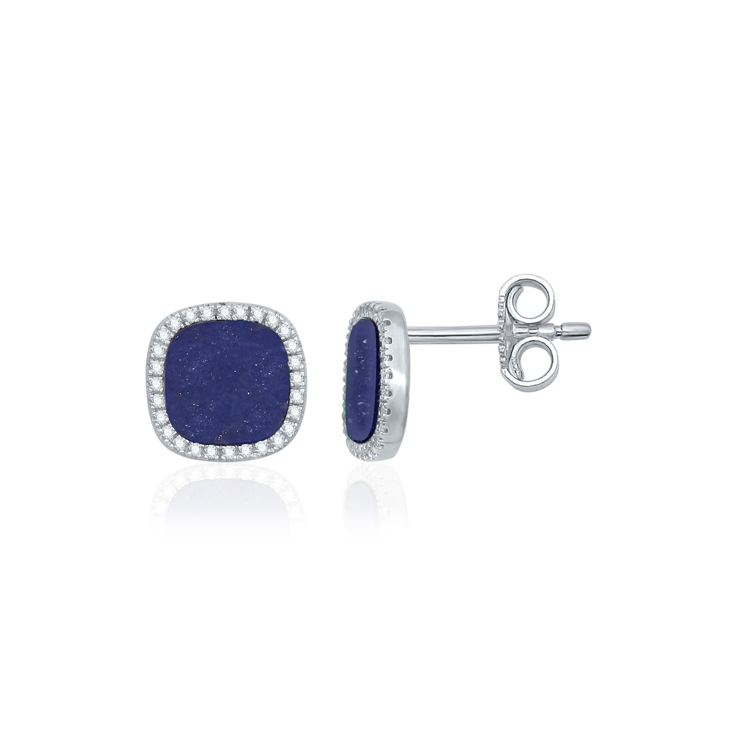 Cushion Lapis Diamond Bracelet