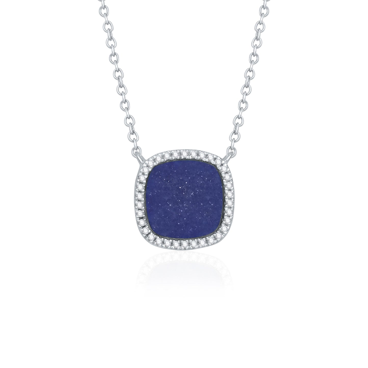 Cushion Lapis Diamond Bracelet