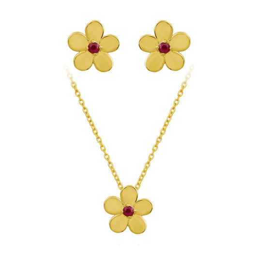 Mini Mivraa - Pink Flower Petal Pals Earrings