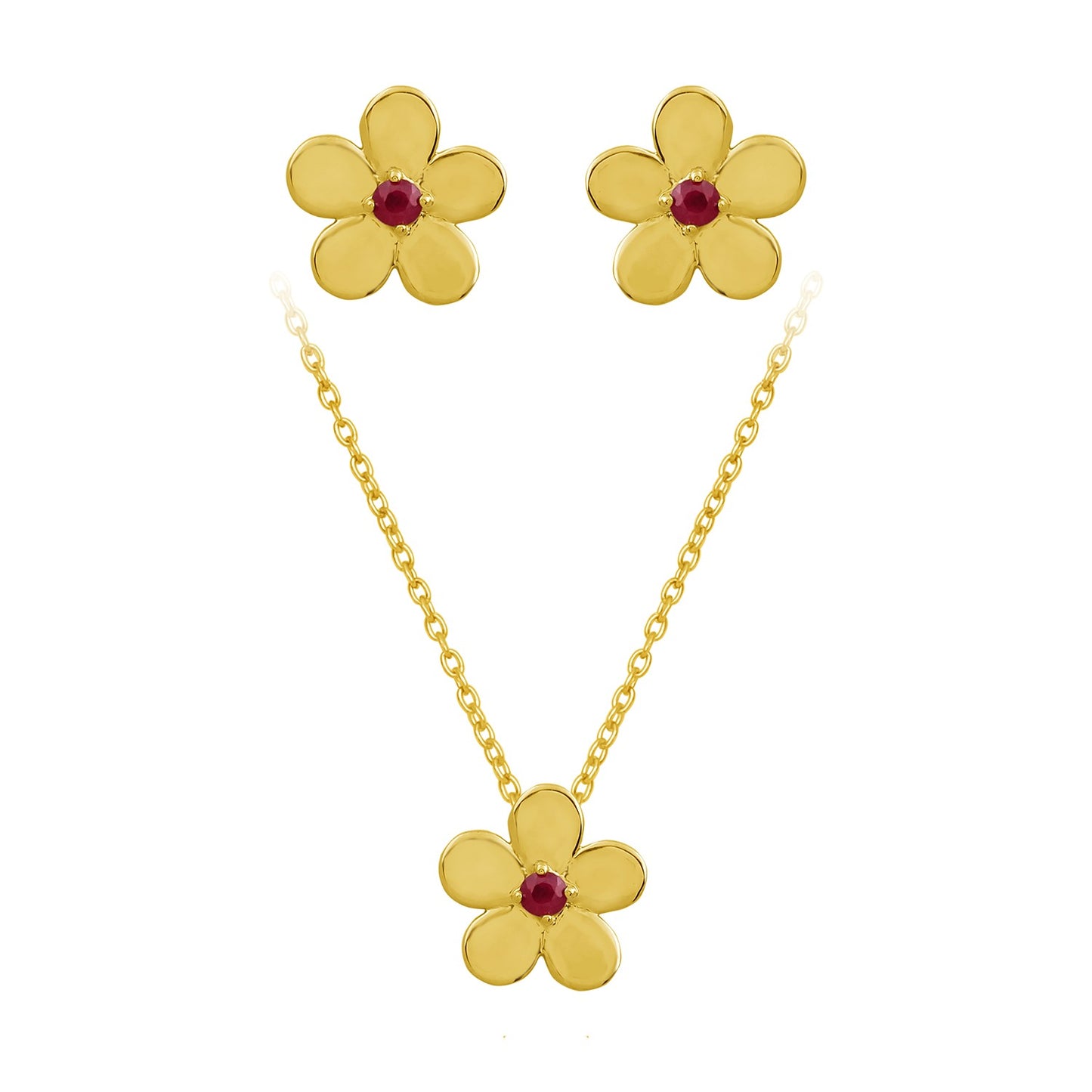 Mini Mivraa - Pink Flower Petals Pals Necklace