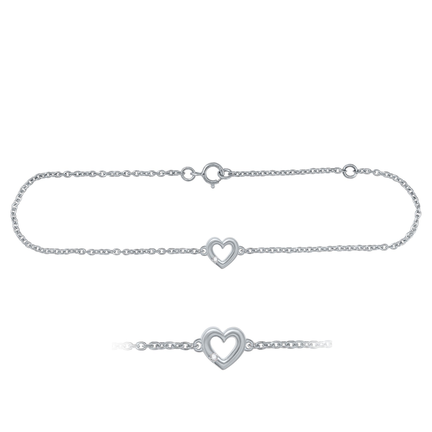 Bold Heart Diamond Bracelet