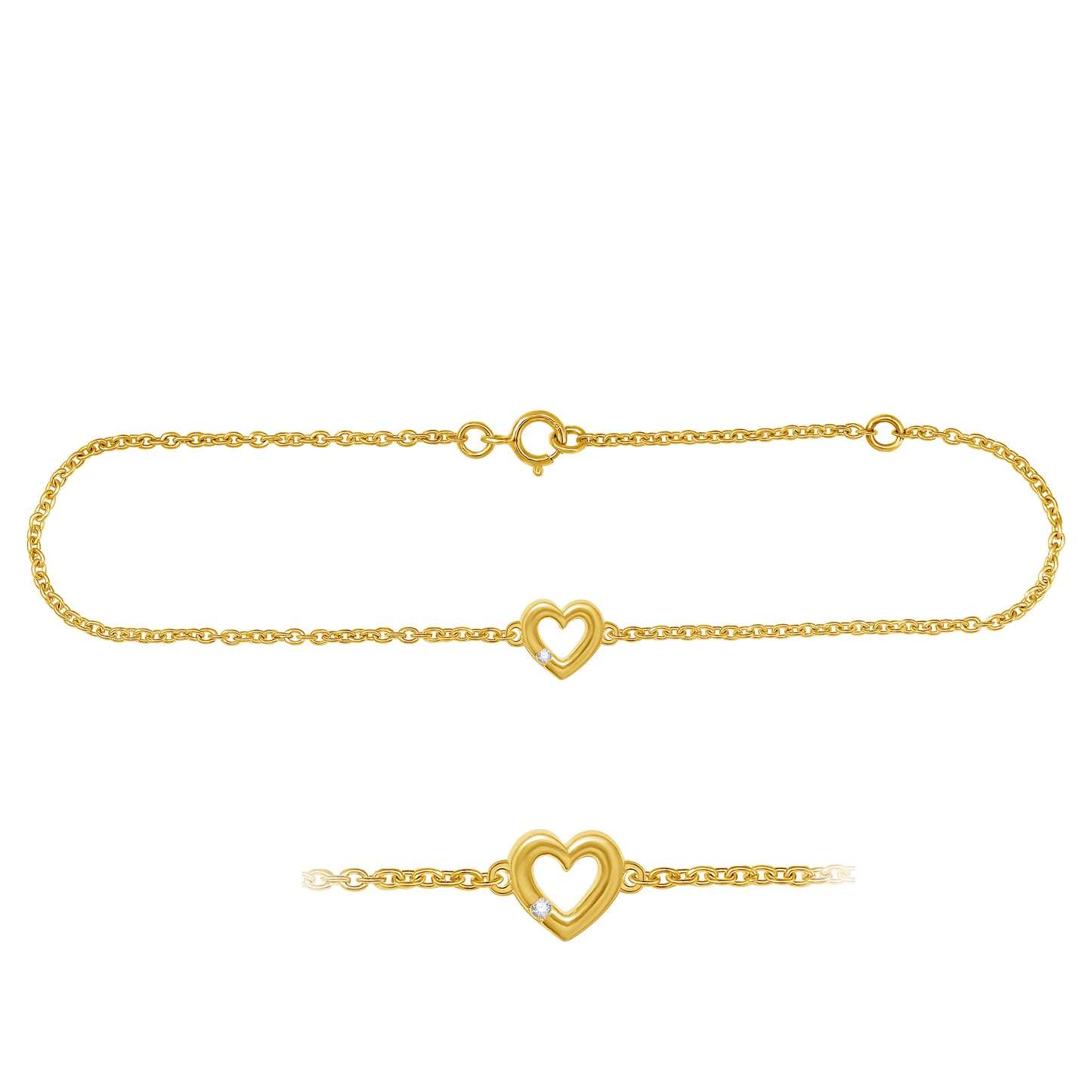 Bold Heart Diamond Bracelet