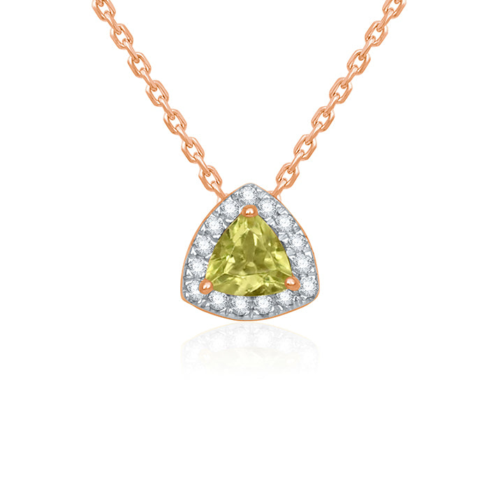 Tiny Droplet Peridot Necklace