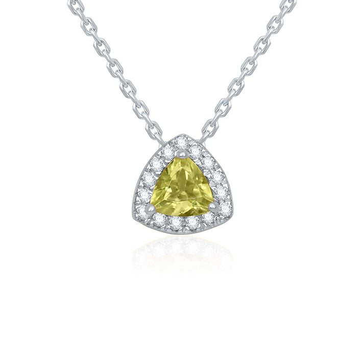 Tiny Droplet Peridot Necklace