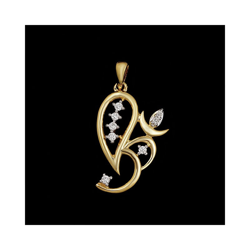Divine God Collection - Ganesha Om Diamond Pendant