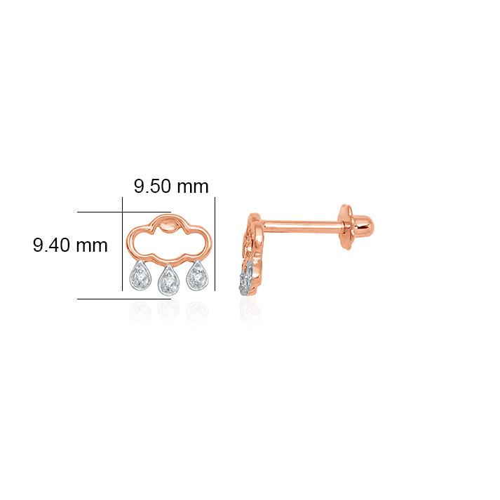 Mini Mivraa Raindrops Cloud Earrings