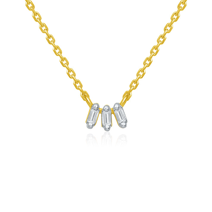 3 Diamond Drops Necklace
