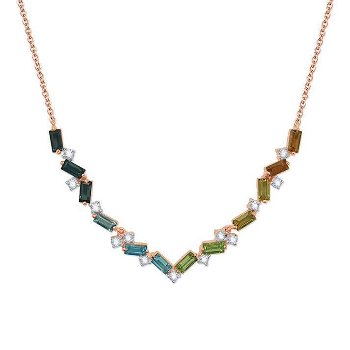 Enchanting Trail Gemstones Necklace