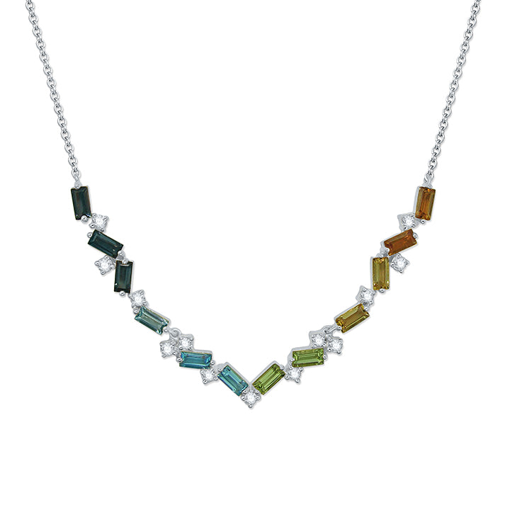 Enchanting Trail Gemstones Necklace