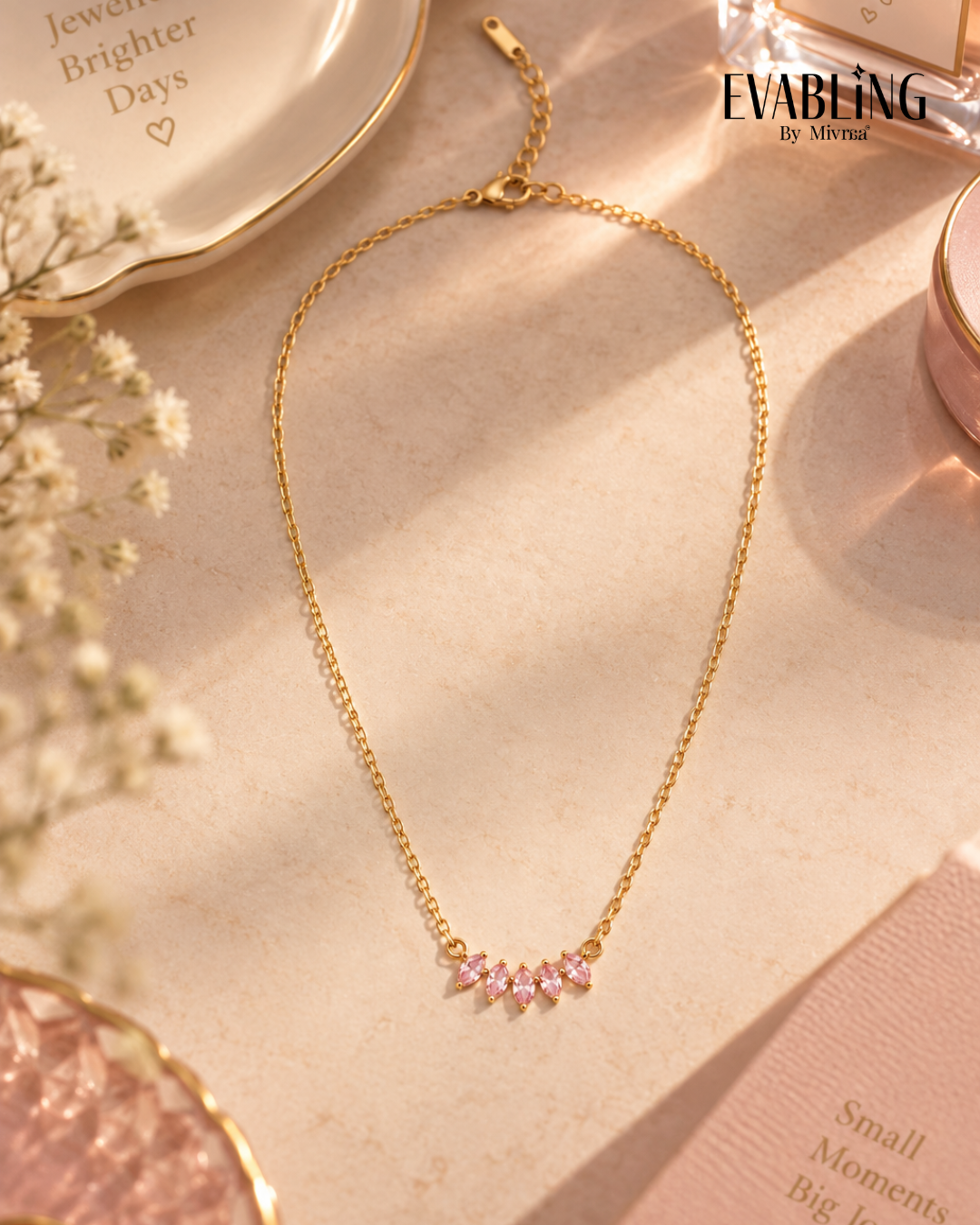 EVABLiNG by Mivraa - Pink Petals Necklace