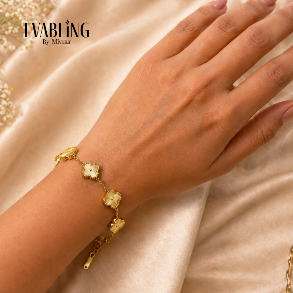EVABLiNG by Mivraa - Clover Link Chain Bracelet
