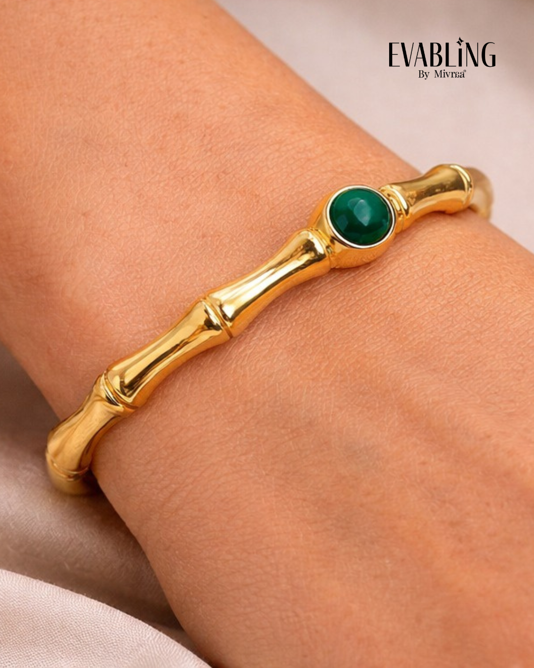 EVABLiNG by Mivraa - Green Studded Bangle