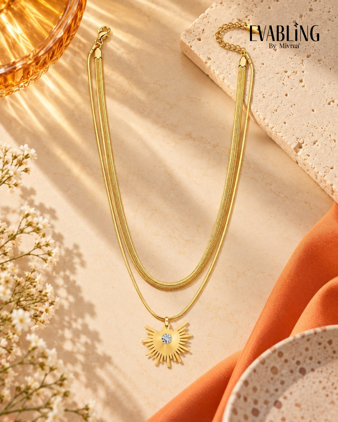 EVABLiNG by Mivraa - Golden Ray Necklace