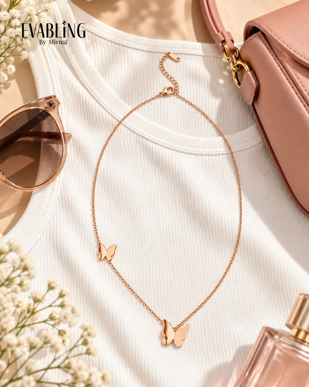 EVABLiNG by Mivraa - Double Butterfly Necklace