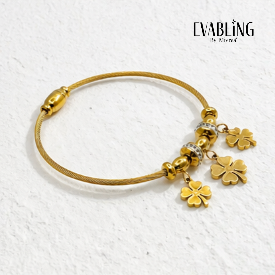 EVABLiNG by Mivraa - Clover Charm Cable Bracelet