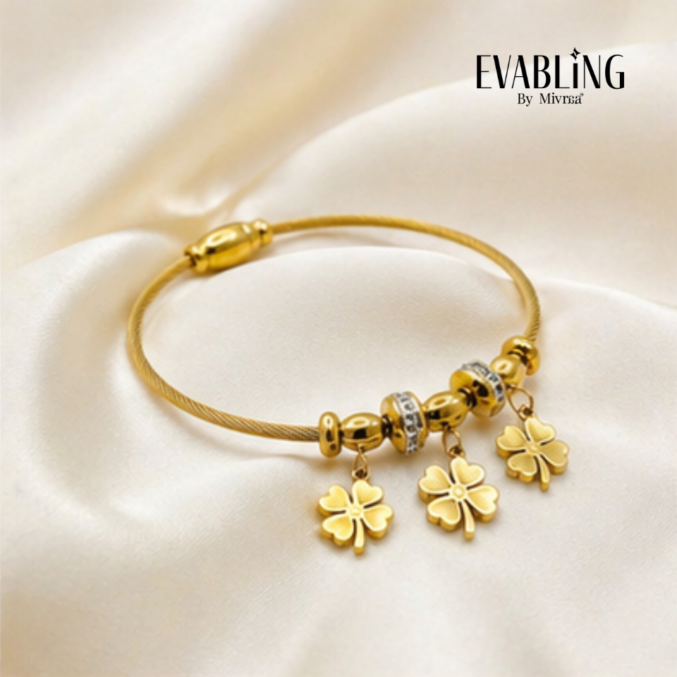 EVABLiNG by Mivraa - Clover Charm Cable Bracelet