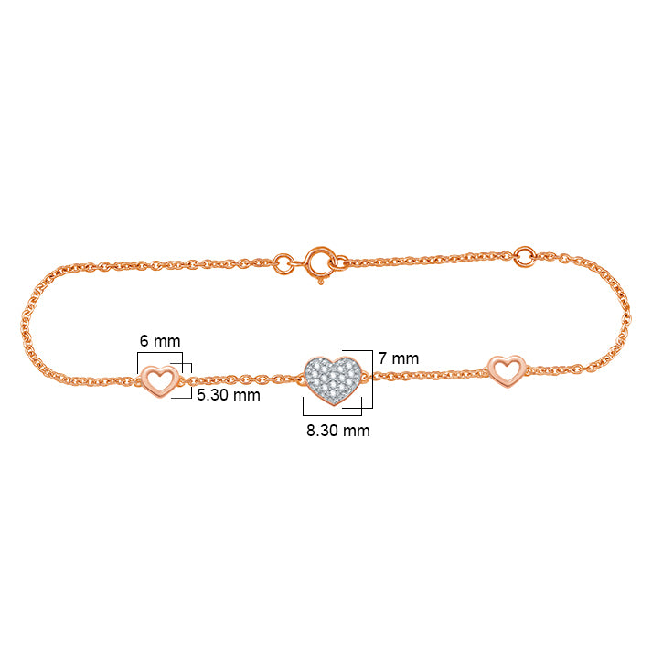 Diamond Heart Bracelet