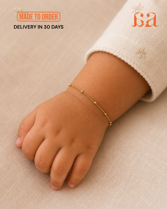 Mini Mivraa - Gold Bead Baby Bracelet