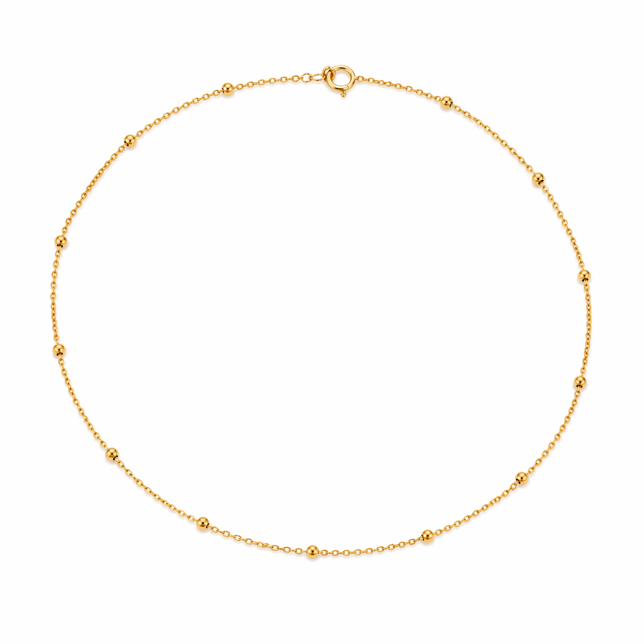 Gold bead Anklet