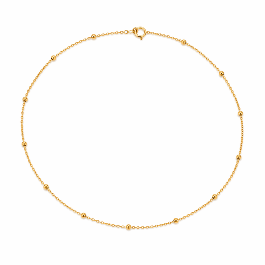Gold bead Anklet