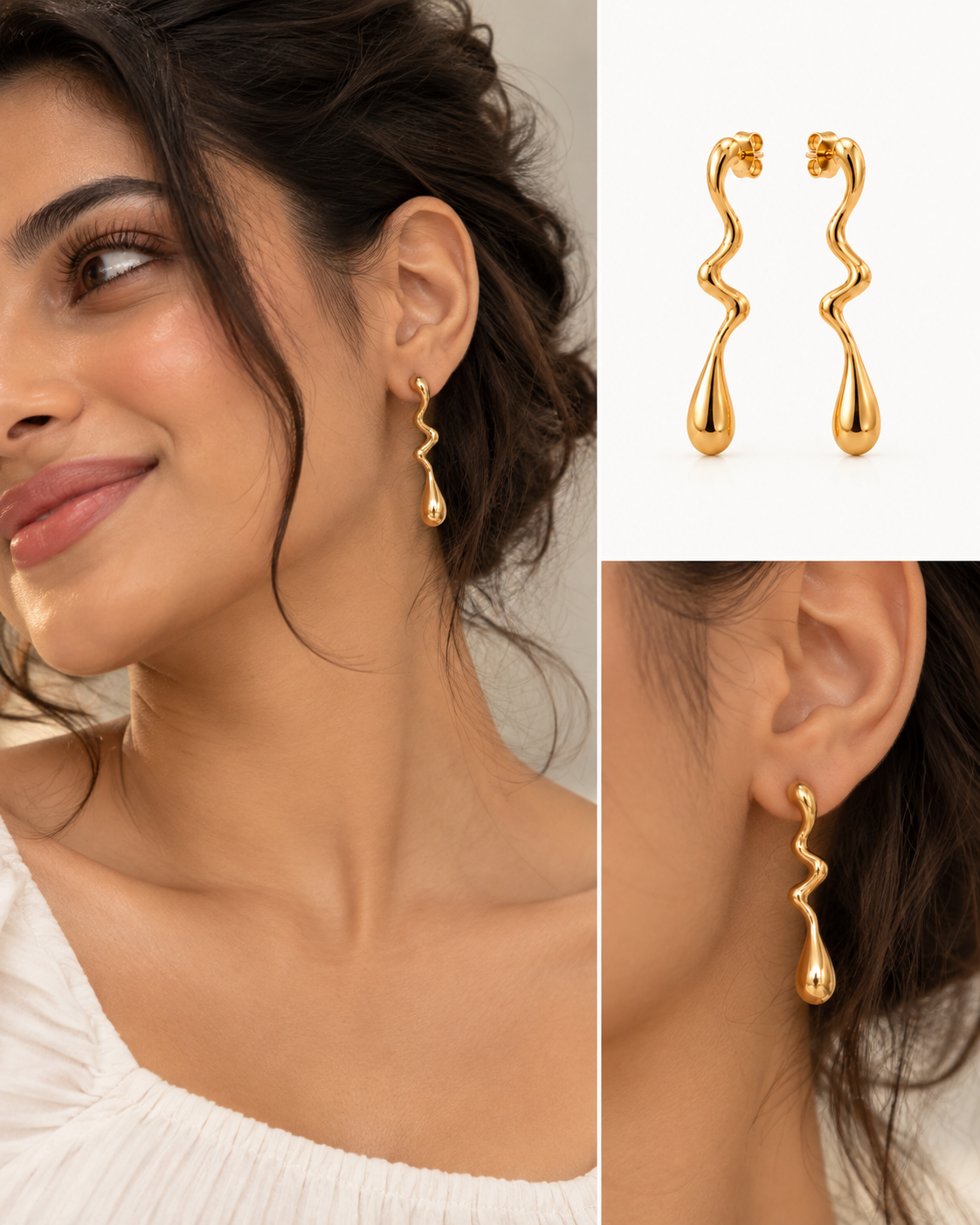 EVABLiNG by Mivraa - Wavy Luxe Earrings