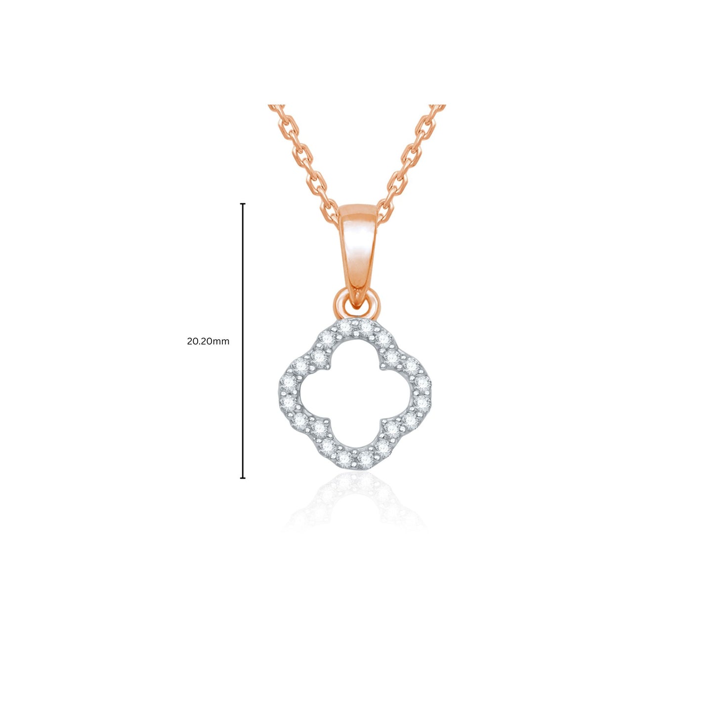 Lucky Clover Gold Diamond Pendant