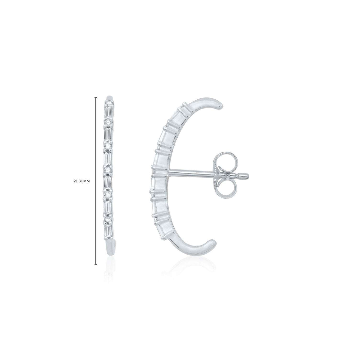 Silver Lining Diamond Ear Cuff