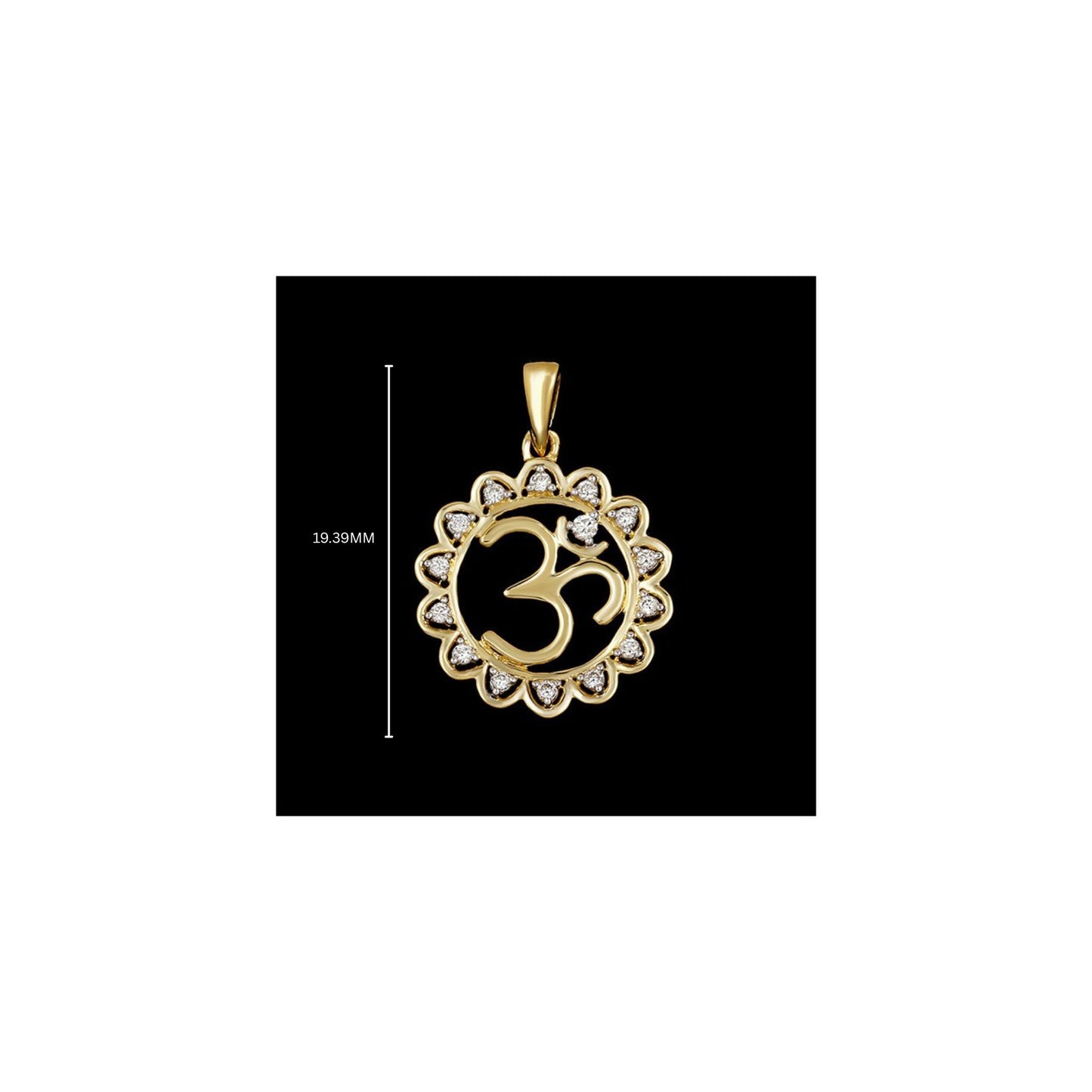 Divine God Collection - Circle of Divinity OM Diamond Pendant