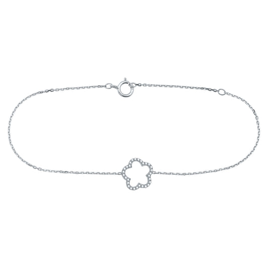 Dazzling Flower Diamond Bracelet