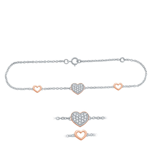 Line of Hearts Diamond Bracelet