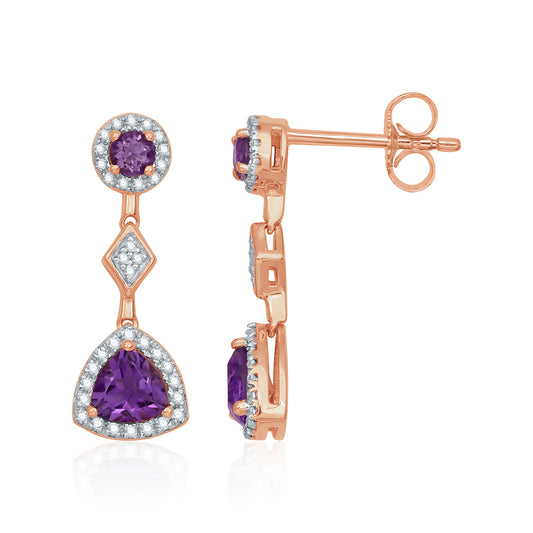 Amethyst Amore Drop Earrings