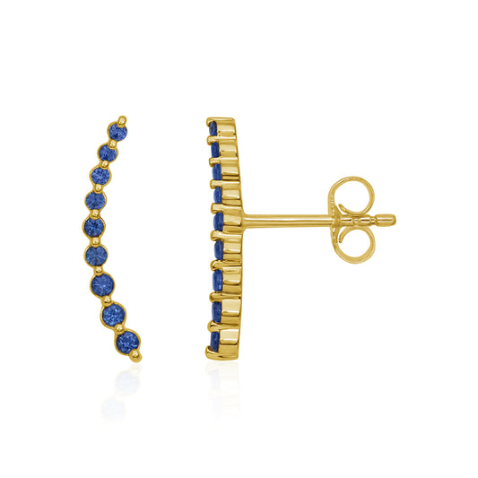 Blue Sapphire Ear Cuffs