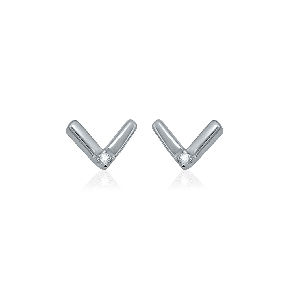 VOW V Diamond Earrings