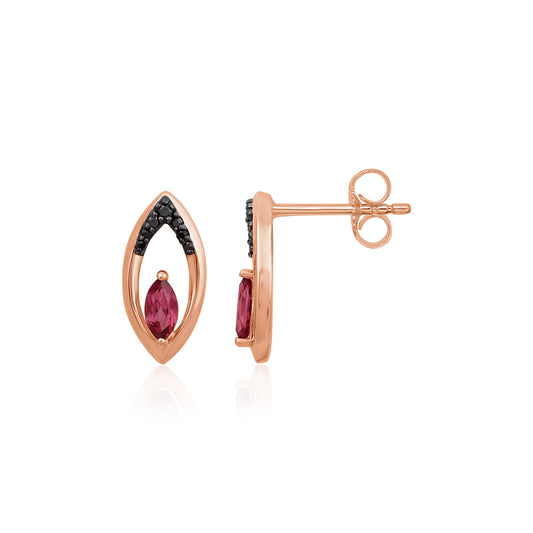 ROSE ECLIPSE - Teardrop Black Diamond Earring