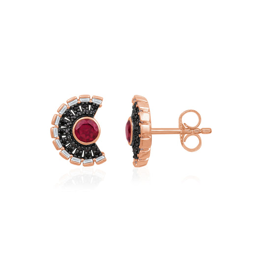 ROSE ECLIPSE - Blush Crescent Earring